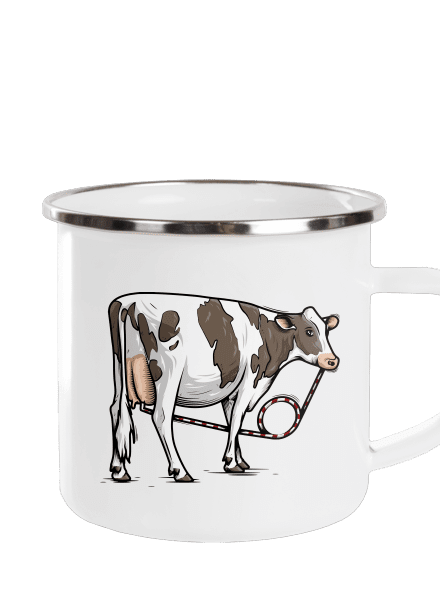 Cow drink plecháčik White