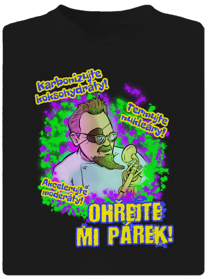 Ohřejte mi párek pánske športové tričko Black