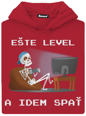 Ešte level detská mikina klokanka Fire Red