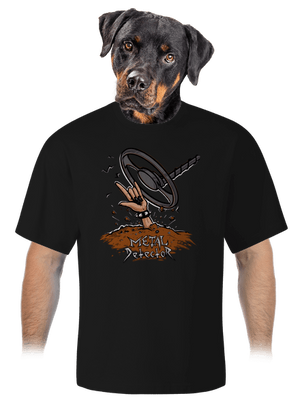 Metal detector unisex tričko oversized Black