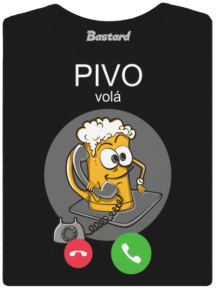 Pívo volá dámske tričko Black