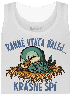 Ranné vtáča spí dámske tielko klasické White