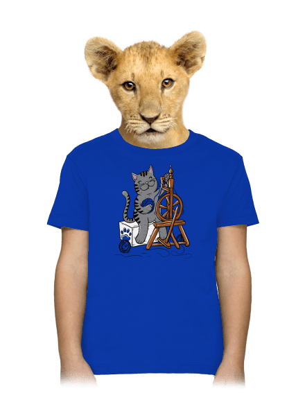 Mačka pradie detské tričko Royal Blue