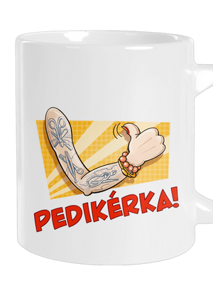 Pedikérka veľký hrnček White