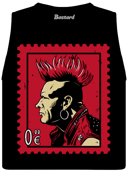 Známka punku dámske tielko voľné Black