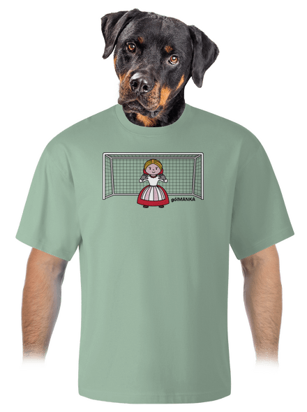 Gólmanka unisex tričko oversized Sage