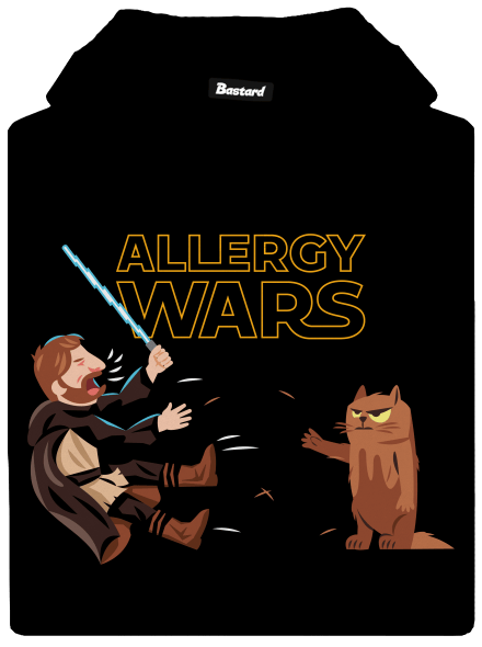 Allergy Wars dámska mikina klokanka Black