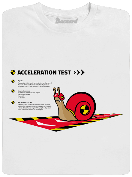 Snail test pánske dlhý rukáv White