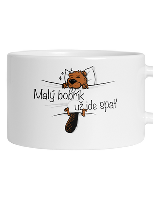 Malý bobrík hrnček makronka White
