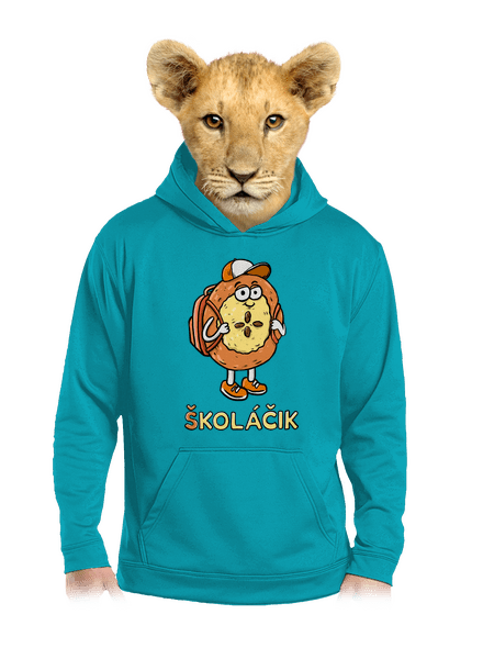 Školáčik detská mikina klokanka Hawaiian Blue