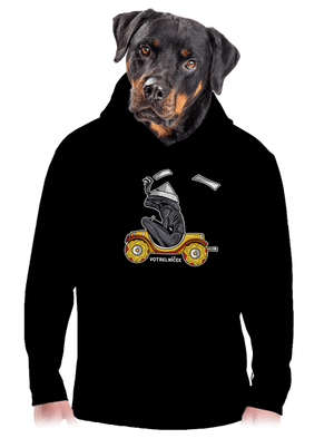 Votrelníček pánska mikina klokanka Black