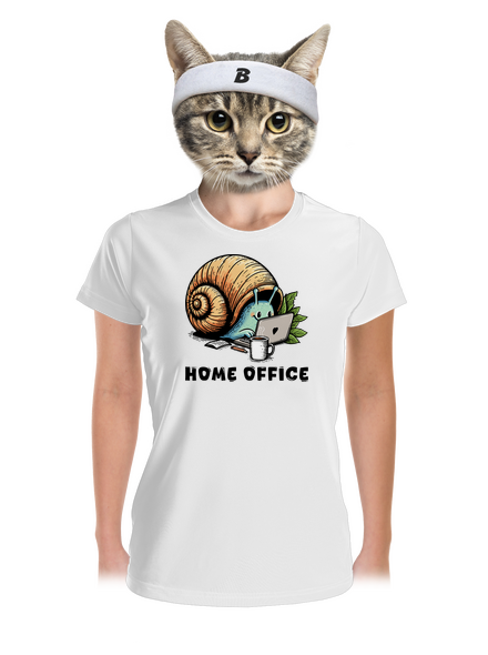 Slimákov home office dámske športové tričko White