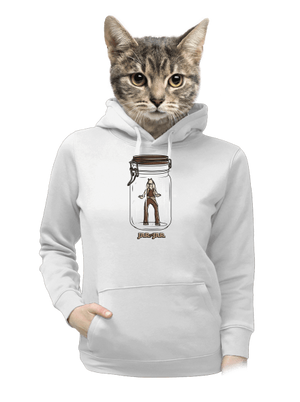 Jar in jar dámska mikina klokanka White