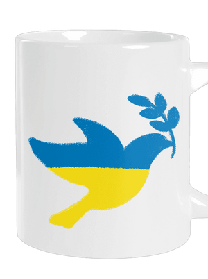 Ukrajina - Holubica obrys veľký hrnček White