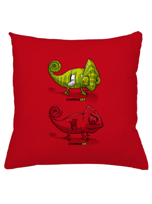 Zapnuté vypnuté vankúš Red