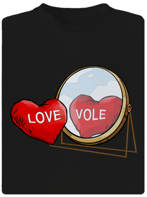 Love vole pánske športové tričko Black