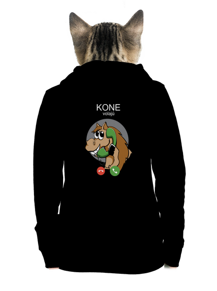 Kone volajú dámska mikina na zips Black