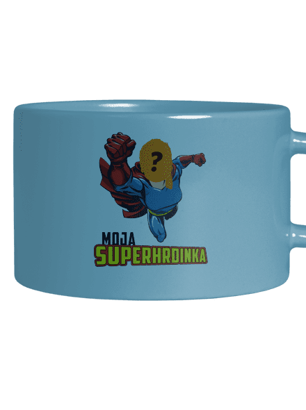 Moja superhrdinka hrnček makronka Blue Macaron