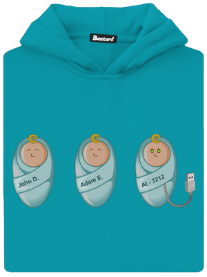 AI baby detská mikina klokanka Hawaiian Blue