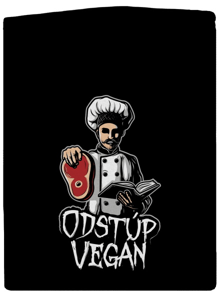 Odstup vegane pánska mikina na zips Black