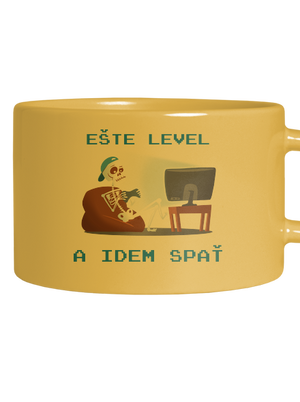 Ešte level hrnček makronka Yellow Macaron