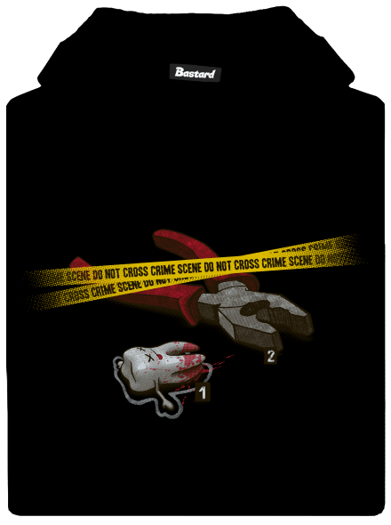 Zúbkovražda detská mikina klokanka Black