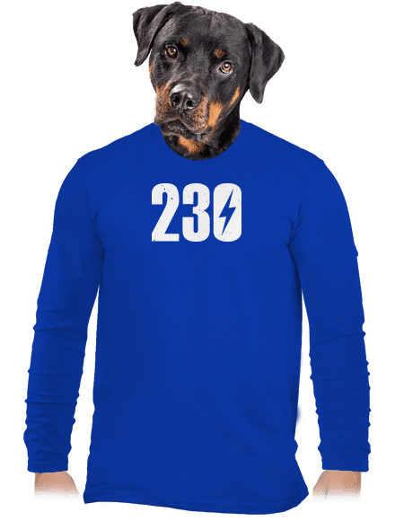 230 V pánske dlhý rukáv Royal Blue