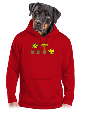 Atom bloom pánska mikina klokanka Red