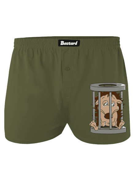 Jažeček v klietke pánske trenky Khaki