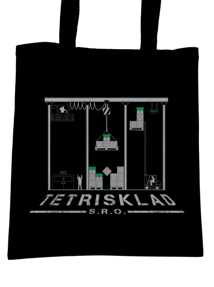 Tetrisklad taška Black