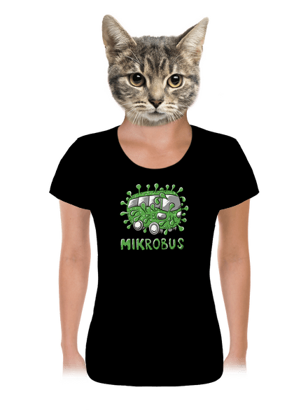 Mikrobus dámske tričko Black