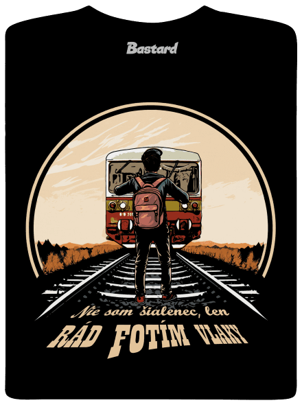 Fotím vlaky detské tričko Black