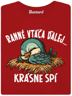 Ranné vtáča spí dámske tričko Red Mal