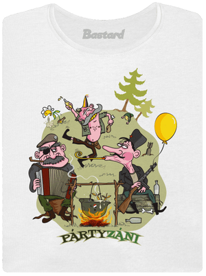 Pártyzáni dámske tričko s lemom White