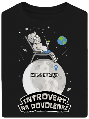 Introvert na dovolenke unisex tričko oversized Black