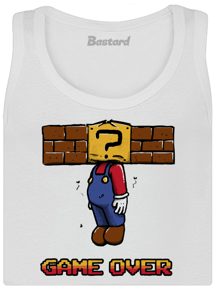Game Over dámske tielko klasické White