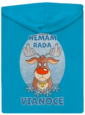 Nemám rád Vianoce dámska mikina na zips Blue Atol