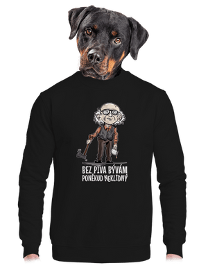 Neklidný bez piva unisex mikina bez kapucne Black