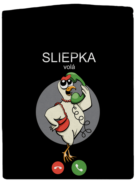 Sliepka volá pánska mikina na zips Black
