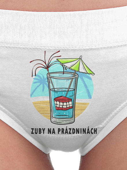 Zuby na prázdninách dámske nohavičky White