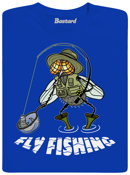 Fly fishing detské tričko Royal Blue