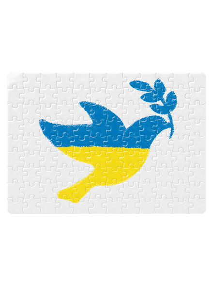 Ukrajina - Holubica obrys puzzle White
