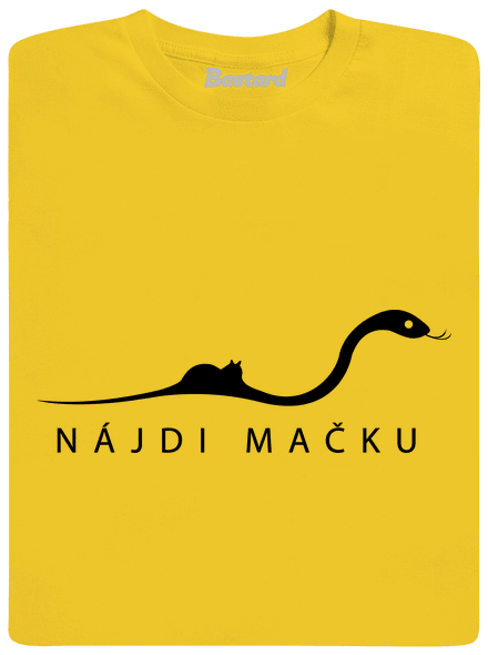 Nájdi mačku detské tričko Gold