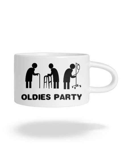 Oldies party hrnček makronka White