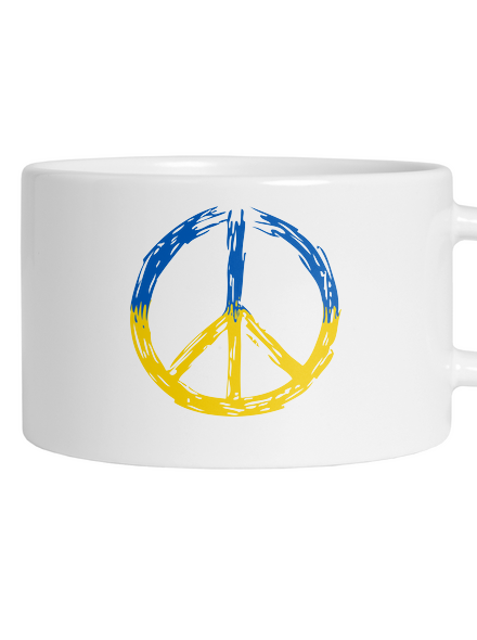 Ukrajina - Peace hrnček makronka White