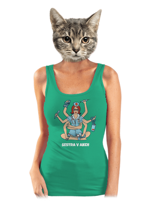 Sestra v akcii dámske tielko klasické Mint Mal