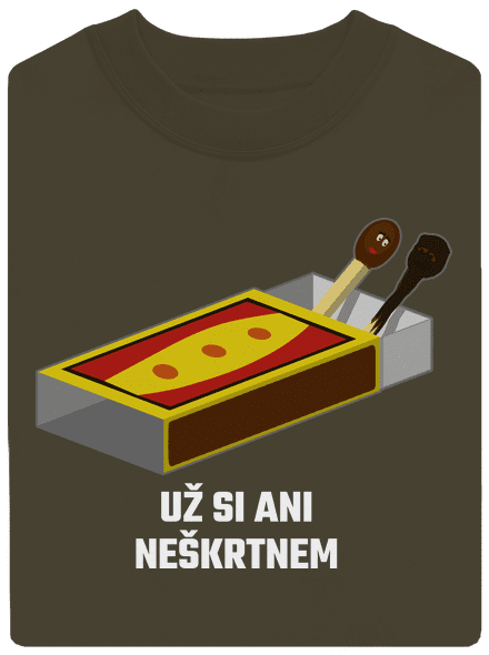 Už si neškrtnem unisex mikina bez kapucne Urban Khaki