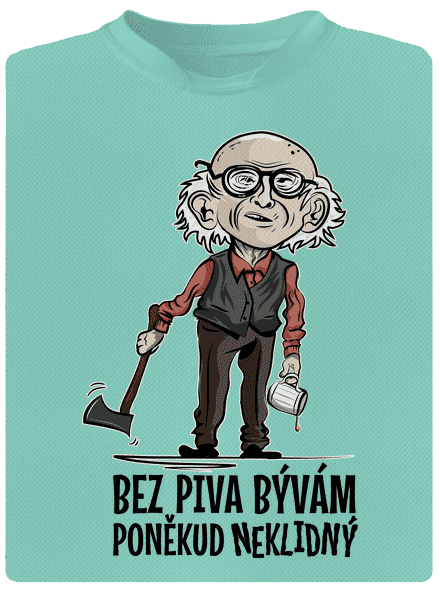 Neklidný bez piva pánske športové tričko Mint Mal