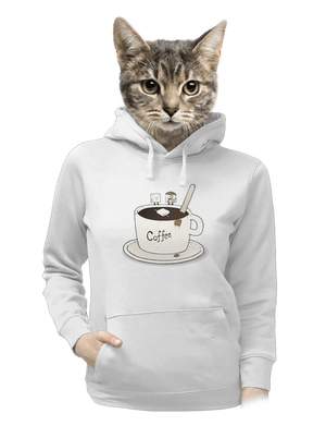 Kto zabil cukrík? dámska mikina klokanka White