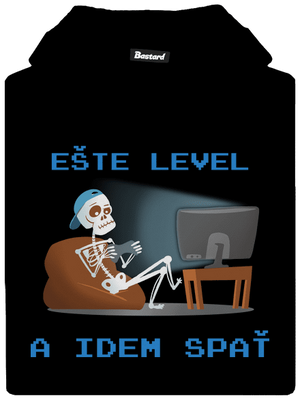 Ešte level detská mikina klokanka Black